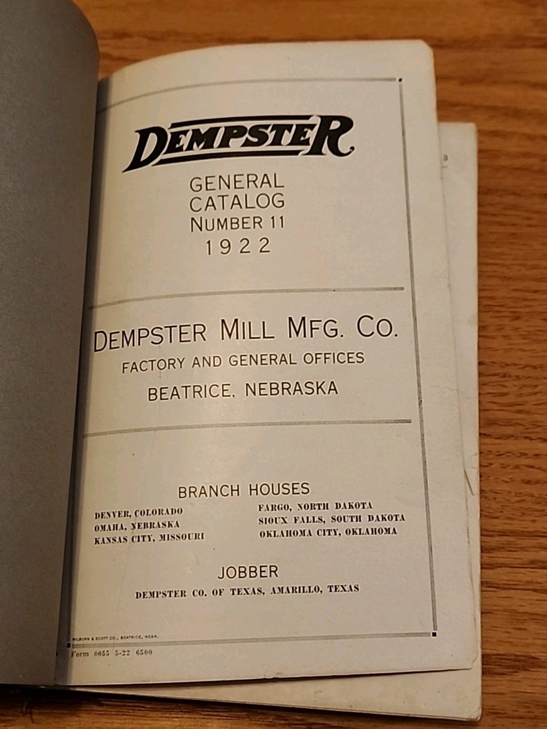 Vintage 1922 Dempster Mill Catalog 11 Windmill Pump Tank Engines Beatrice NE