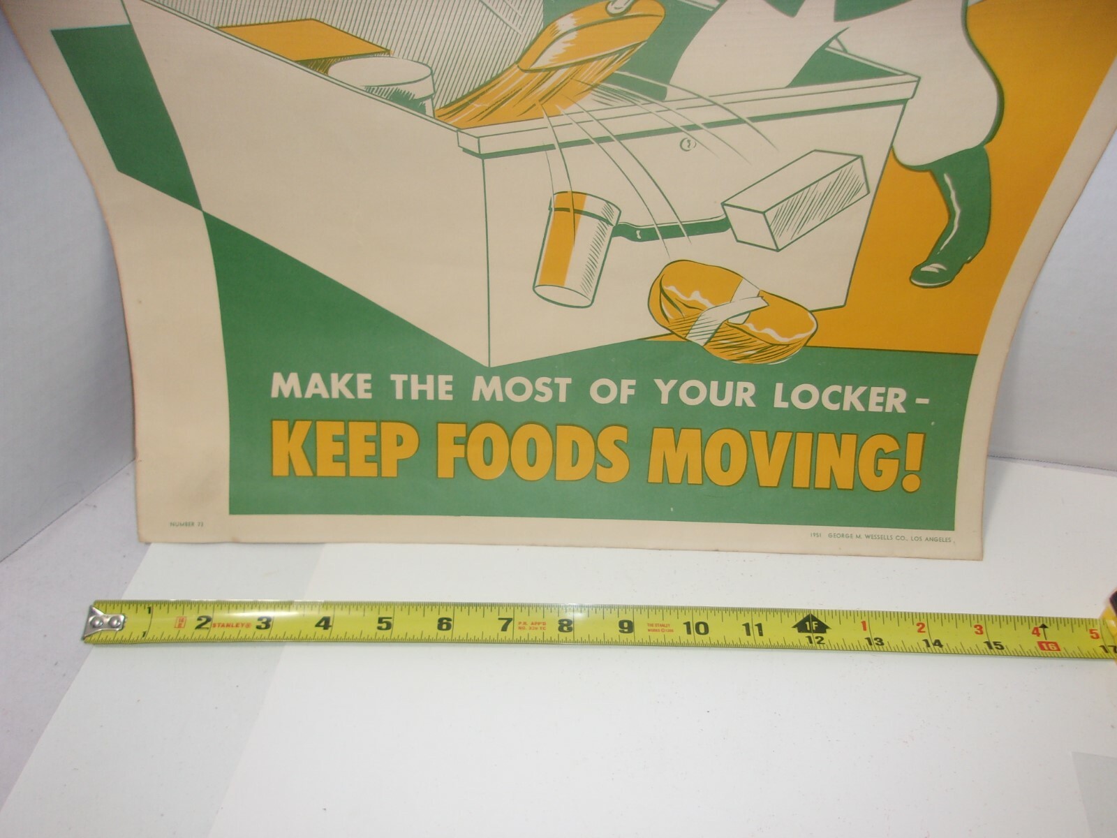 1950’s Vintage Meat Locker Butcher Shop Ad Farm Cattle Beef Paper Sign Poster