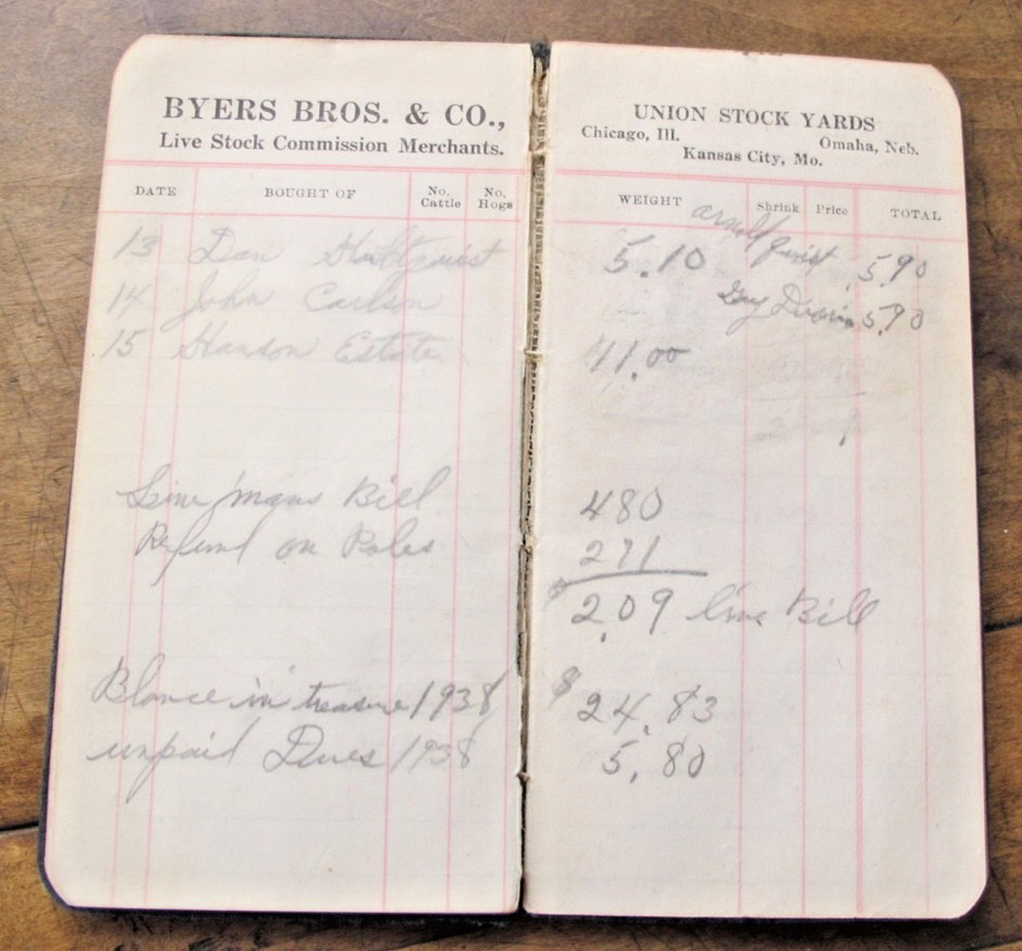 LOT OF VTG FARM POCKET LEDGERS AND GESTATION CHART ADVERTISING PROMOTIONS