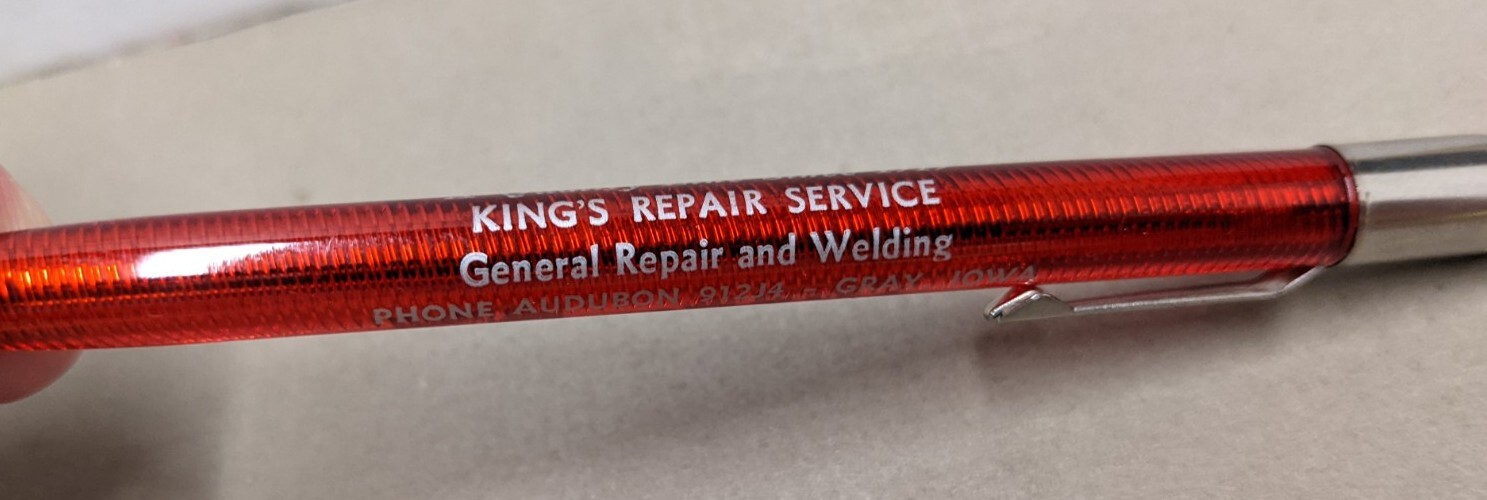 Vintage Grant Batteries Kings Repair Phone 912J4 Gray Iowa IA Mech Pencil