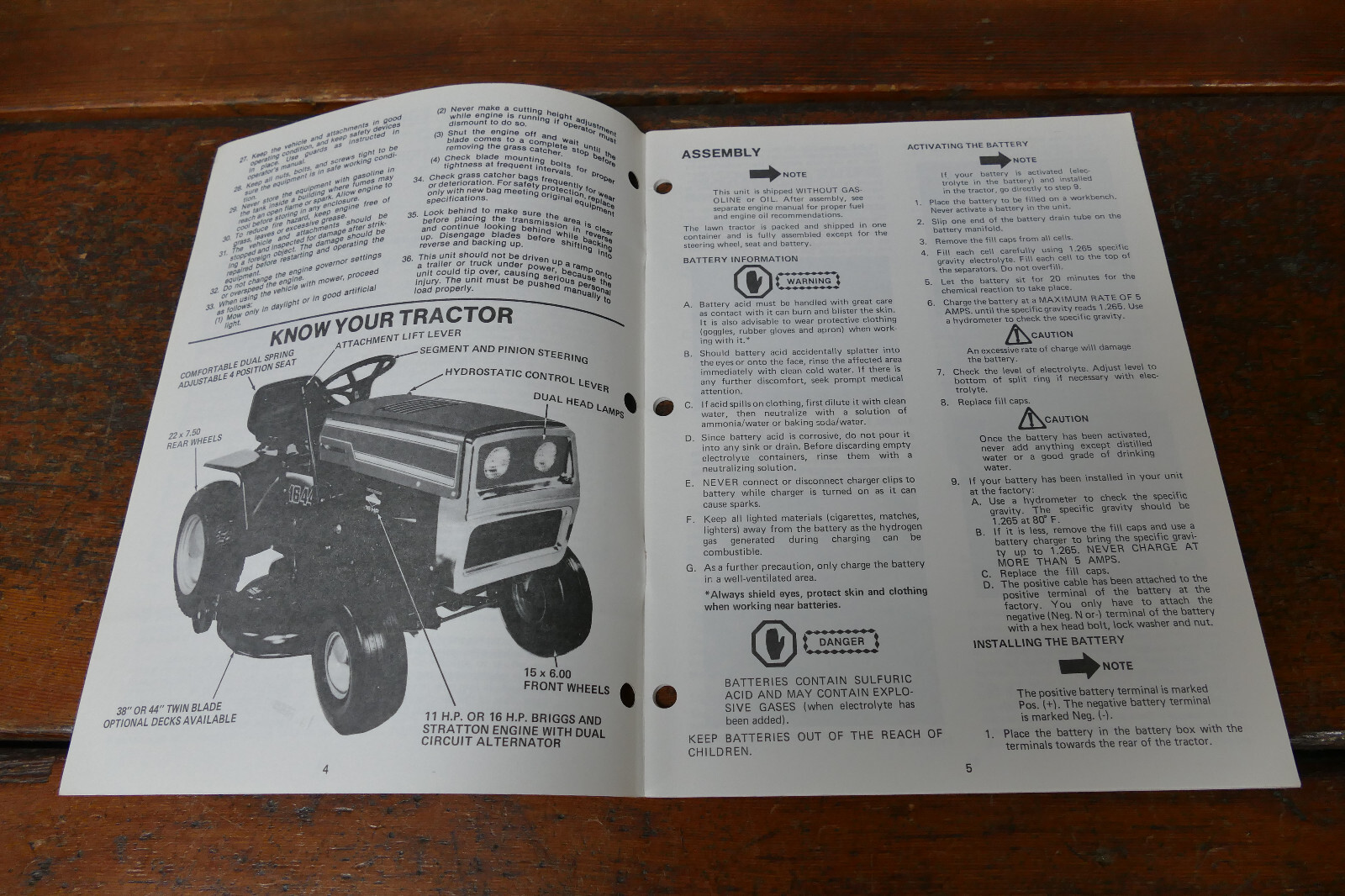 1983 Coast to Coast Owner’s Manual 16 H.P. Lawn Tractor Model # 481-3846