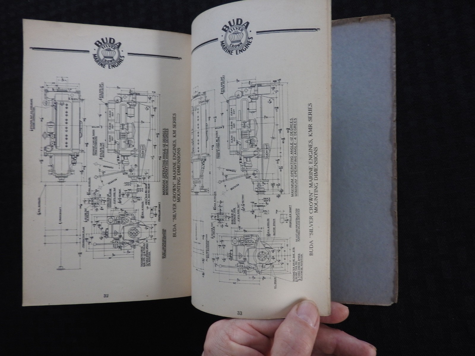 1936 Buda “Silver Crown” Marine Engines Operators Installation Manual ORIGINAL!