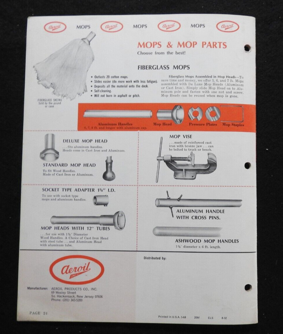 1968 Aeroil Products Co. “Roofers Equipment” Sales Catalog Hackensack NJ