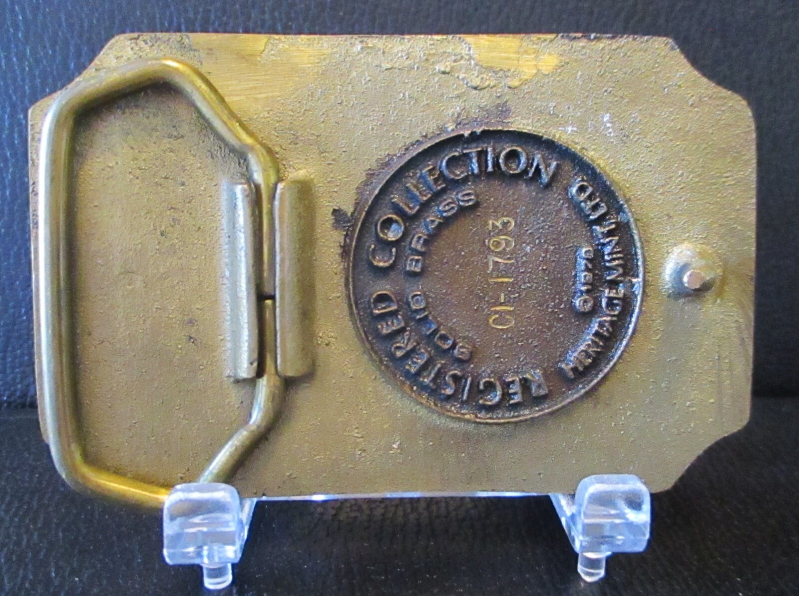 Iowa Tractor Oxen Farmer Grow Heritage Registered Collection Belt Buckle 1978 IA