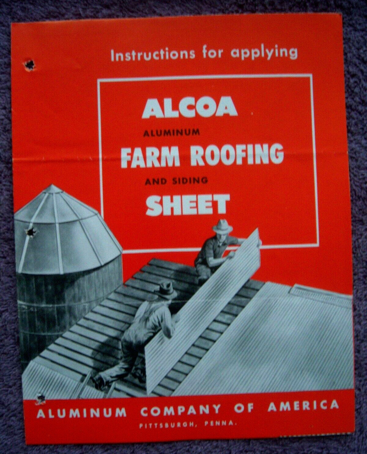 ALCOA FARM ROOFING SHEET BROCHURE Aluminum Company of America 1949