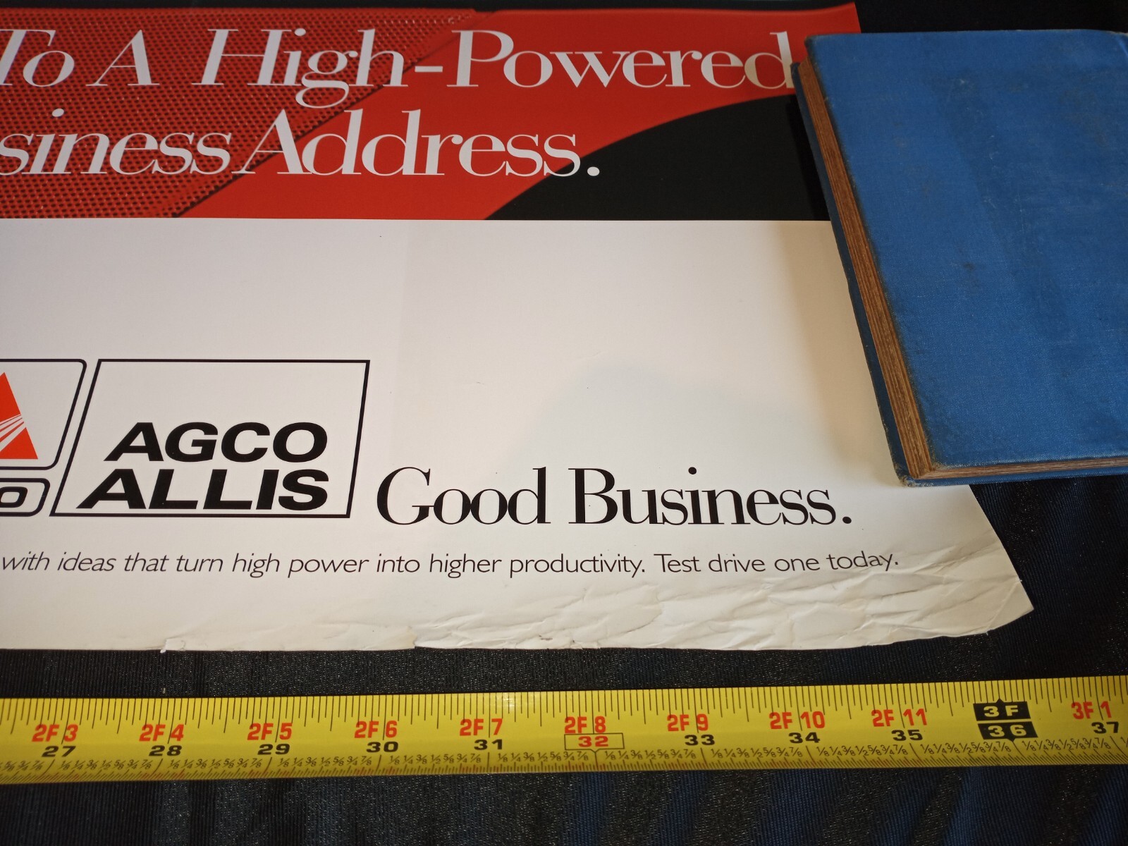 Vintage AGCO Allis~9695~135-215 PTO hp Tractors~Dealer Poster~ 24″ X 36″