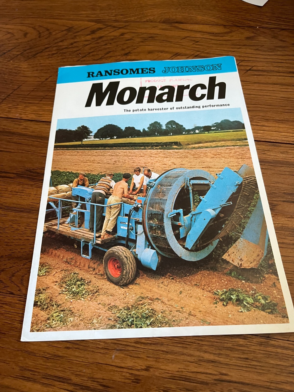 Ransomes Johnson Monarch Potato Harvester Brochure FCCA