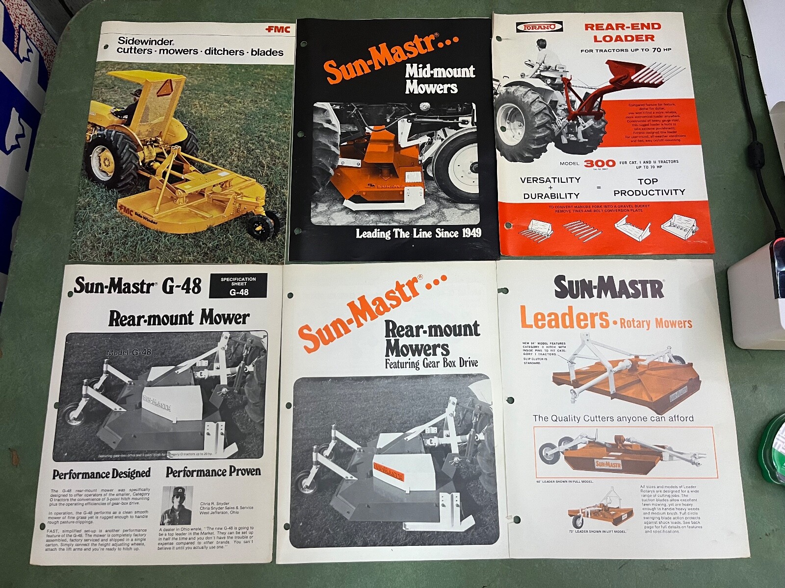 Collection of Vintage Mowers & Brush Cutter Brochure & Single Page ads