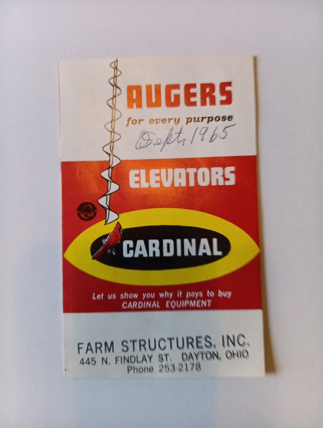 3 Vintage Cardinal EQUIPMENT ADVERTISING Brochures Flyers