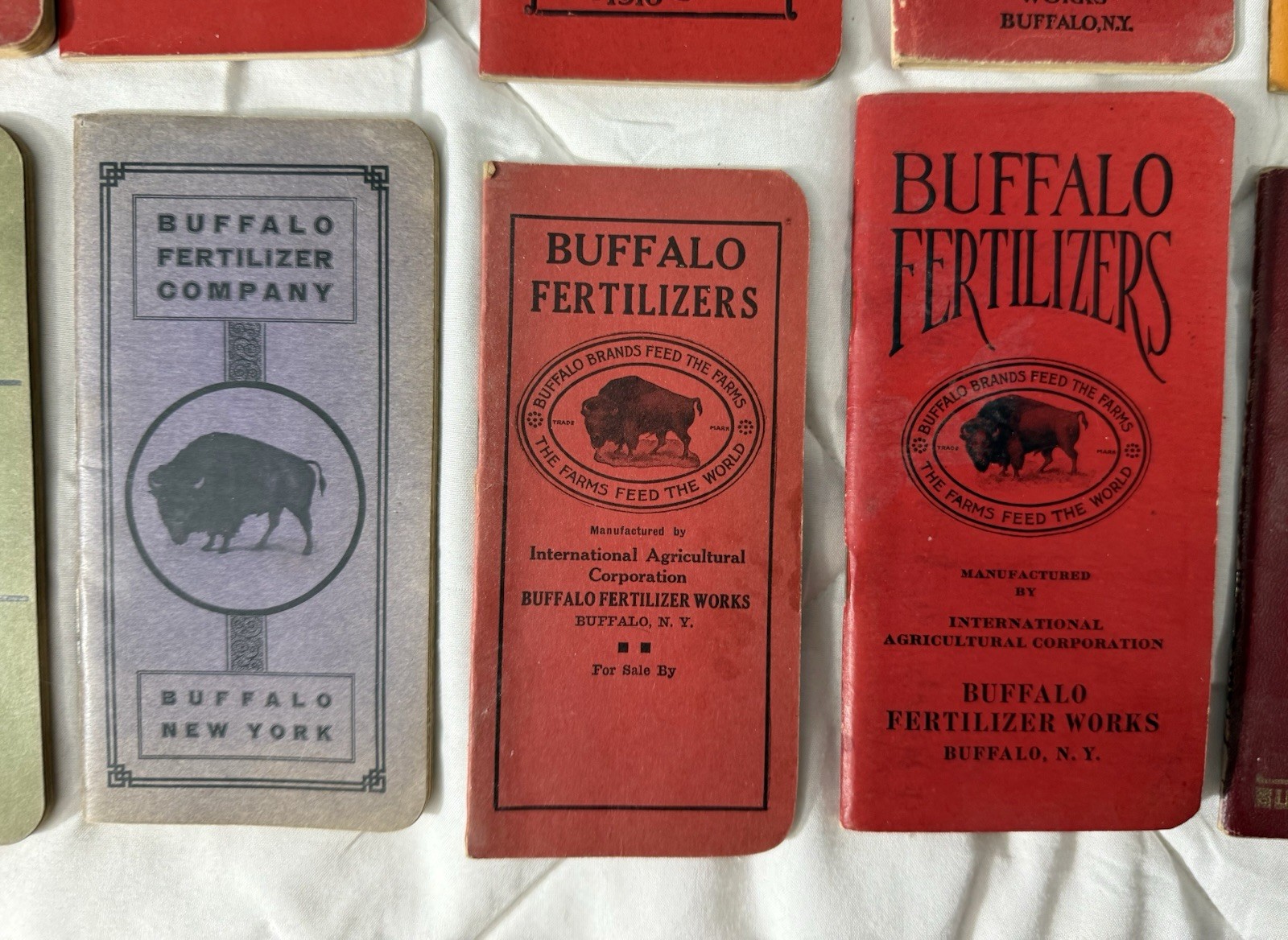 16 Lot of BUFFALO FERTILIZERS Advertising Memo Booklets, 1906-1926