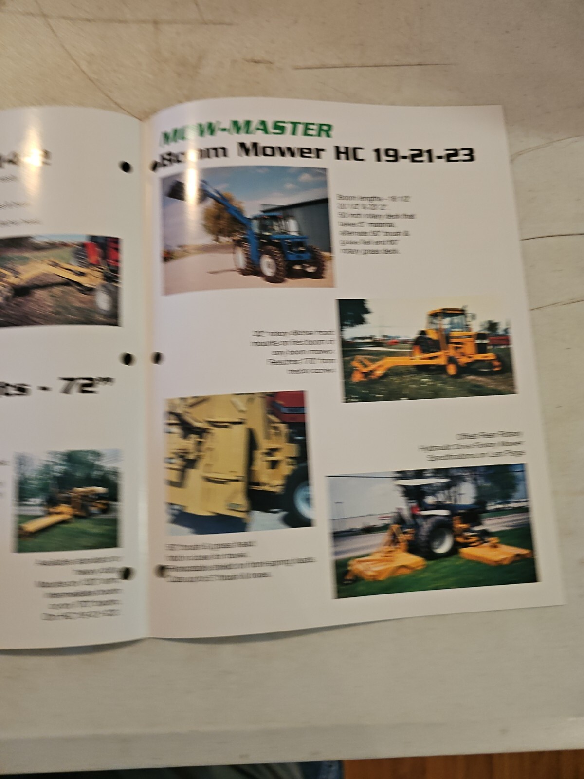 VINTAGE HARVEY Mow-Master Boom Mower HC-19 HC-20 HC-23 Sales Brochure