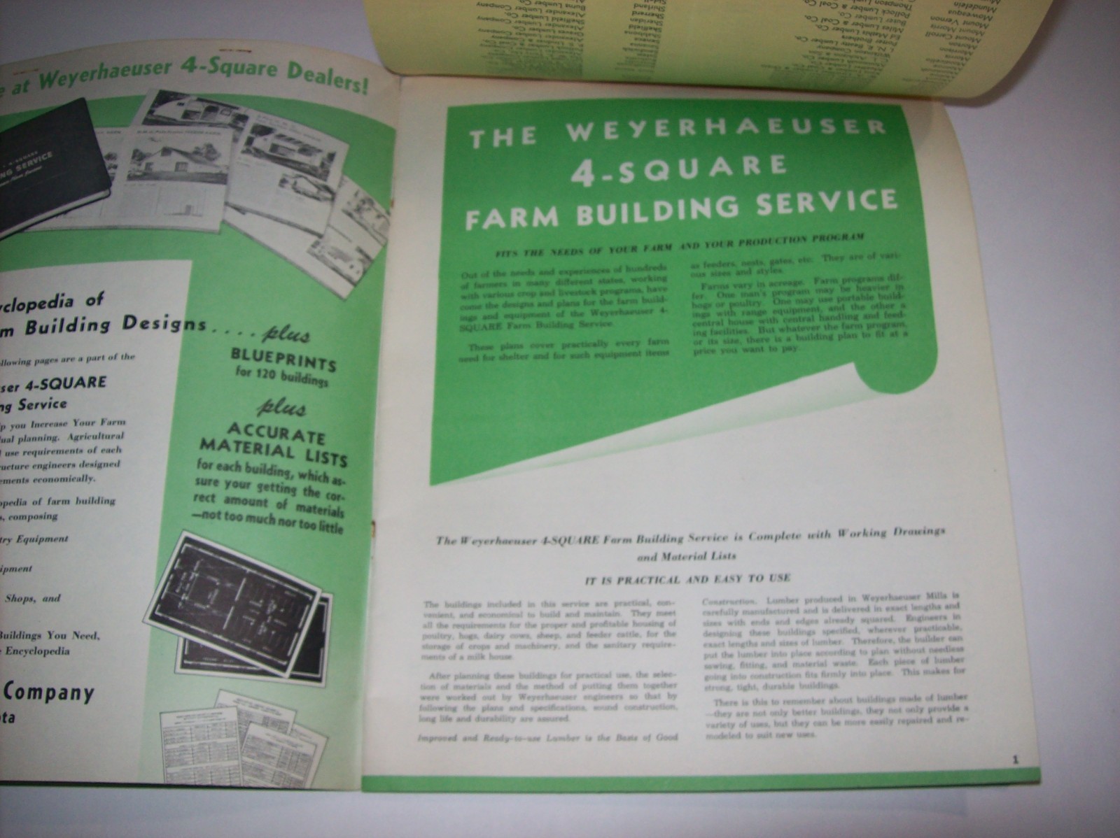 Vintage Weyerhaeuser 1949 Farm Building Service Catalog: Barns Stands Sheds, x