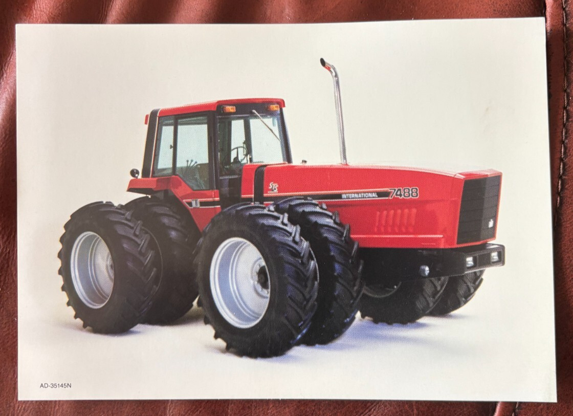 International Harvester 7488 Tractor Post Card Brochure FCCA