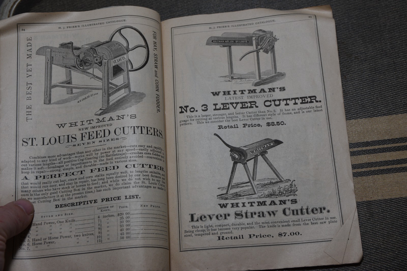 1878 H.J Prier McCORMICK’S Farming Implements CATALOGUE Illus Original Complete