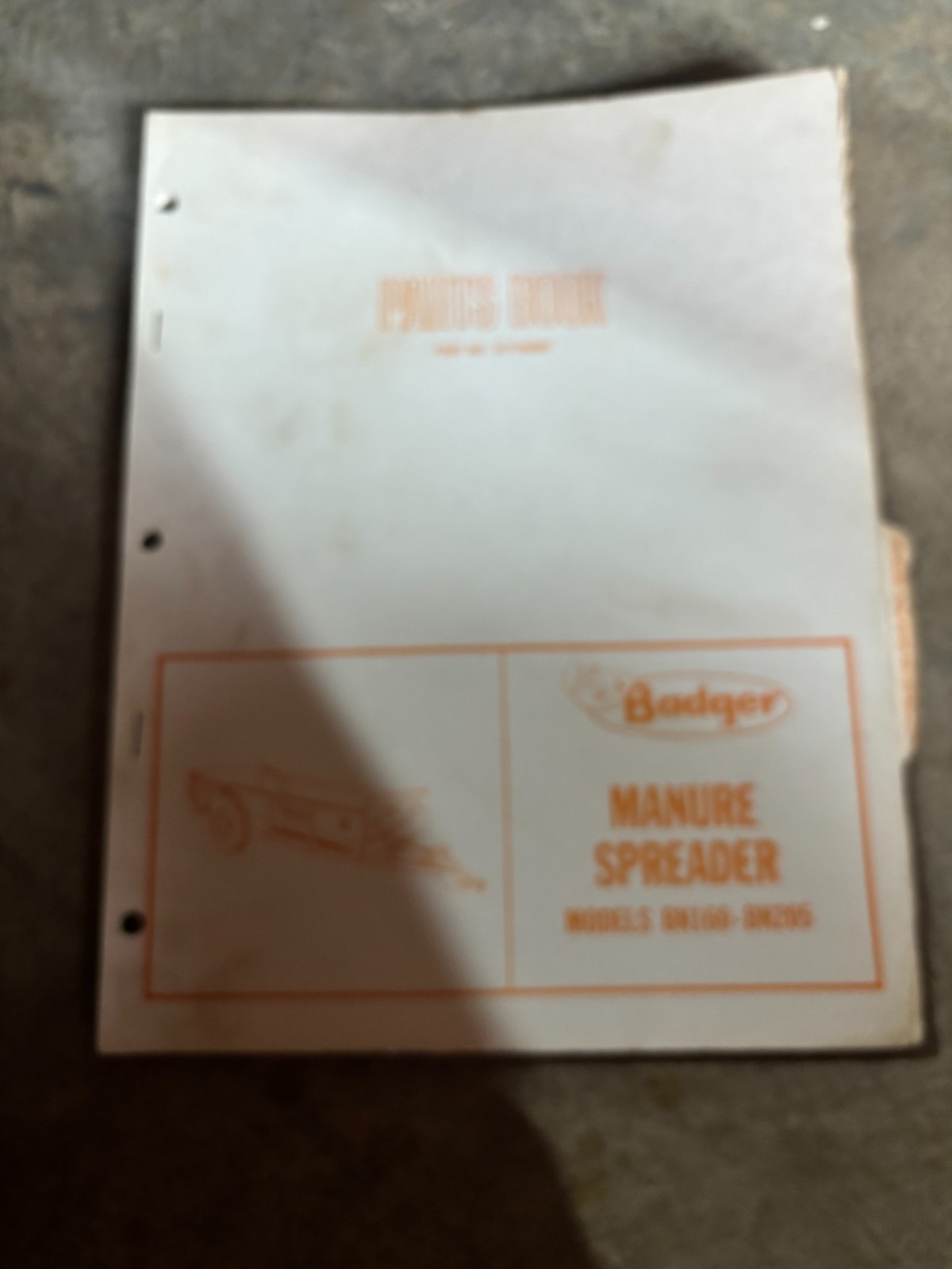 Badger BN24 Manure Spreader Parts Book Manual AMIL26