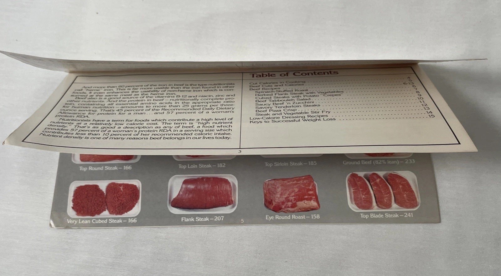 Oklahoma Beef Commission Brochure 1984 “Eat Light With Beef”