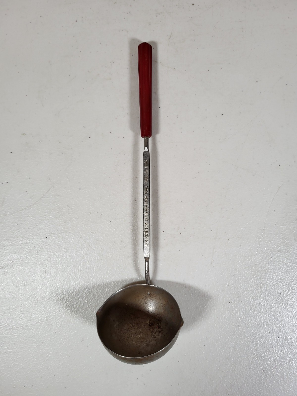 Farmer’s Elevator Co. Mullen Nebraska Ladle Vintage Advertising