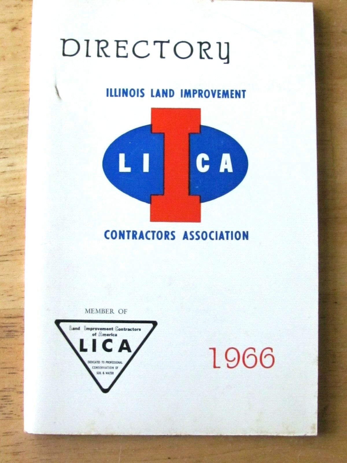 1966 BOOKLET ILLINOIS LAND IMPROVEMENT CONTRACTORS FARM SOIL CONSERVATION LICA