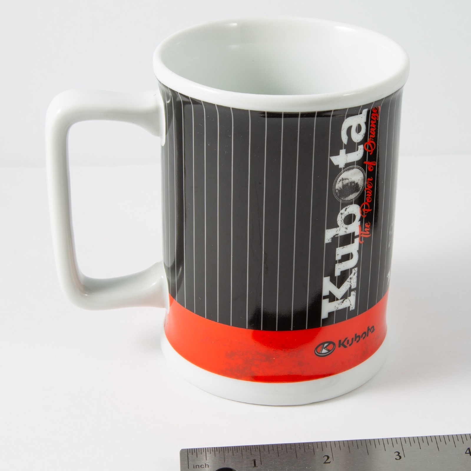 RARE Kubota “Power of Orange” Ceramic Mug Series 2 Black/Orange Choko Authentics
