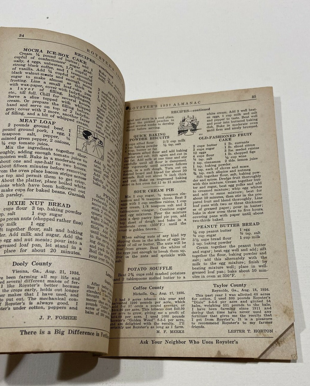 Vintage F.S Royster 1937, 1939 Almanacs Royster’s