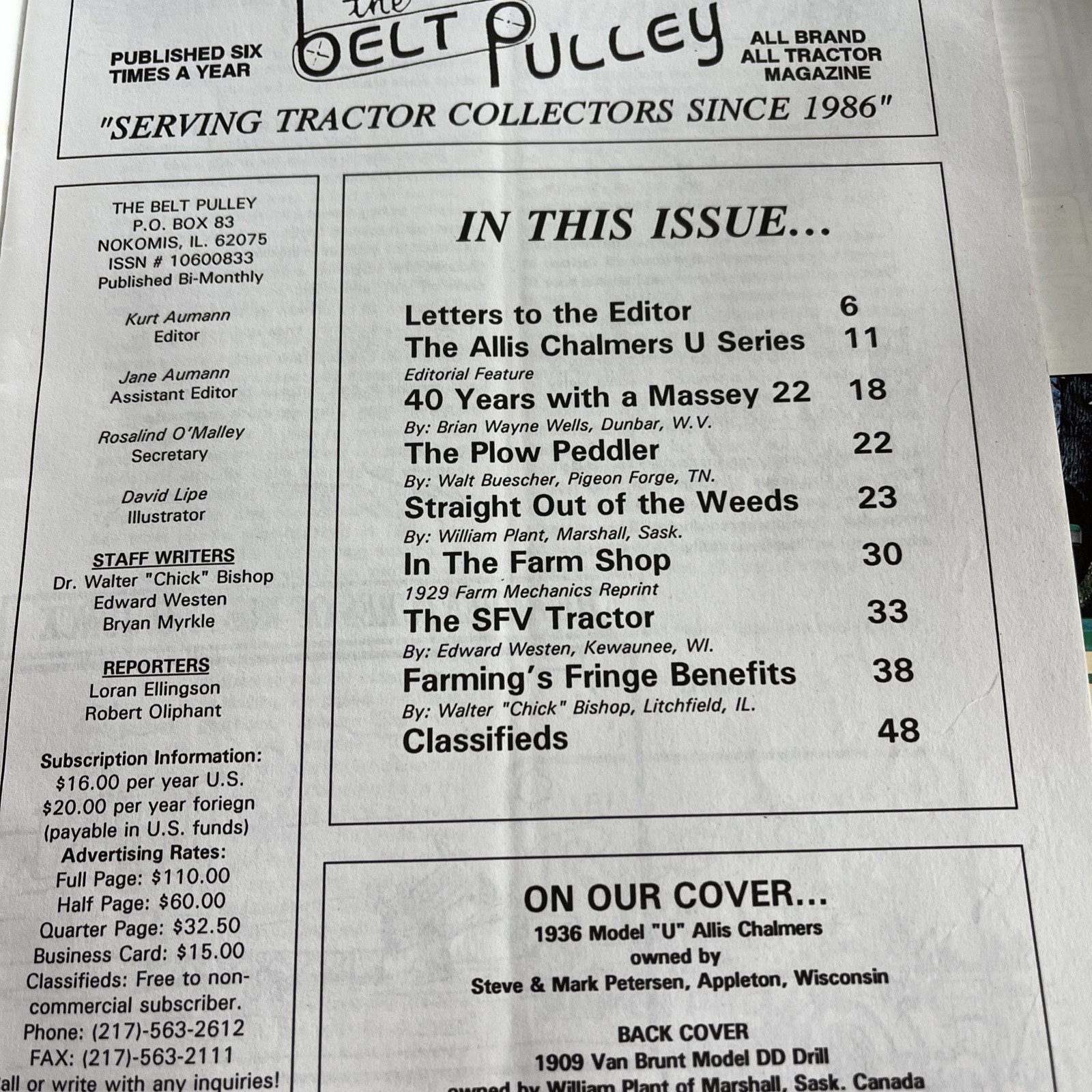 The Belt Pulley Tractor Magazine 1994 Vol. 7 Numbers 1 And 2