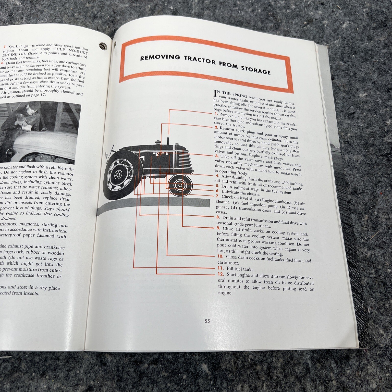Vintage 1950’s Gulf Oil Corporation FARM Tractor Guide / Maintenance OEM
