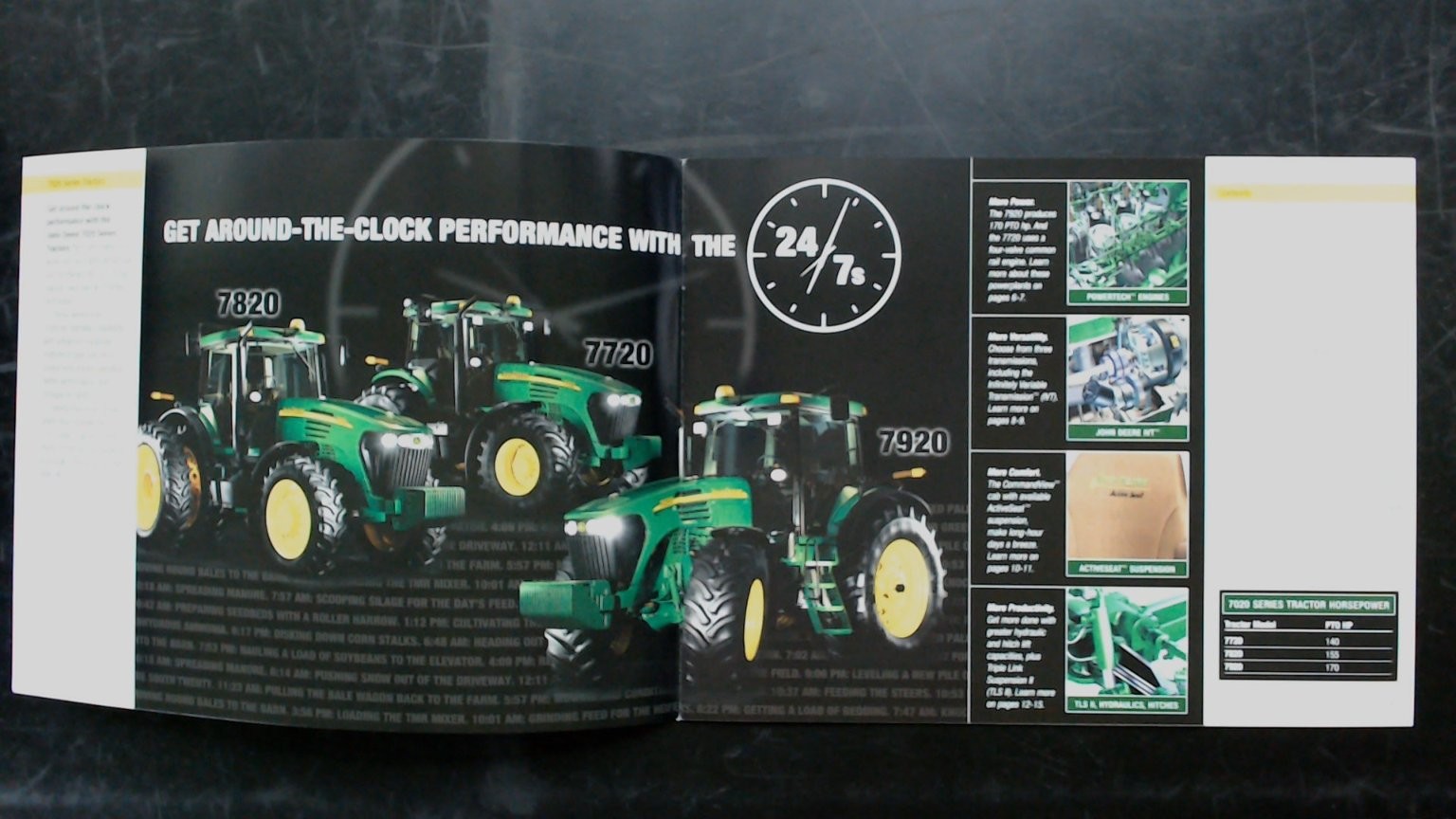 John Deere 7020 Series Brochure 140-170 hp Tractors Vintage Agriculture