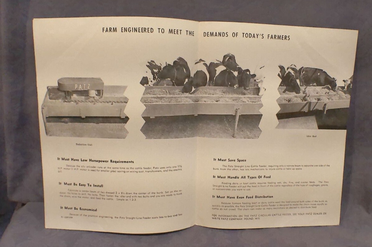 Patz Straight Line Cattle Feeder Sales Brochure