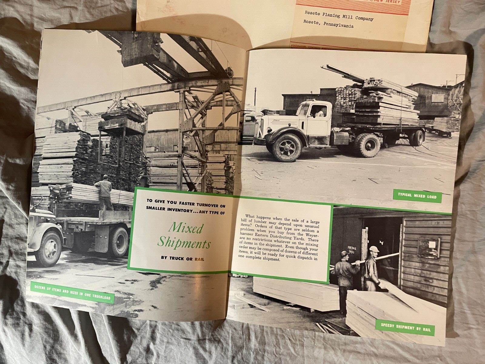 1950’s Weyerhaeuser Eastern Distributing Yards Brochure Pamphlet Lumber Vintage