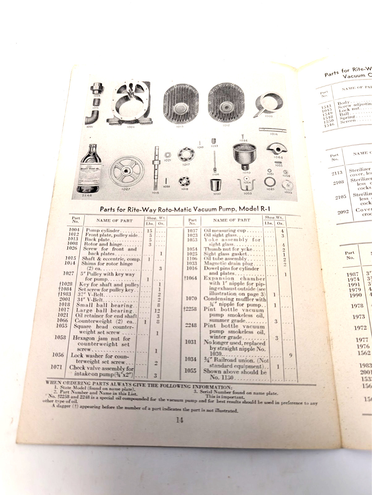 1952 Rite-Way Milker Instruction Manual & Parts List Farm Milking Machine