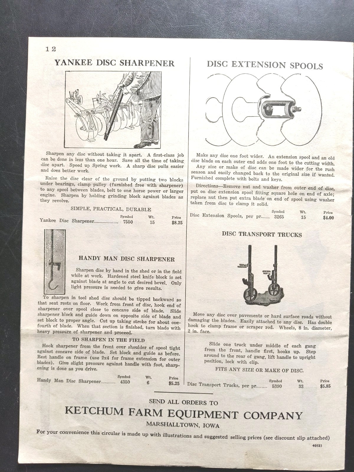 1920s Ketchum Farm equipment Dealer Sales Brochure Advertising Catalog 2pc Lot