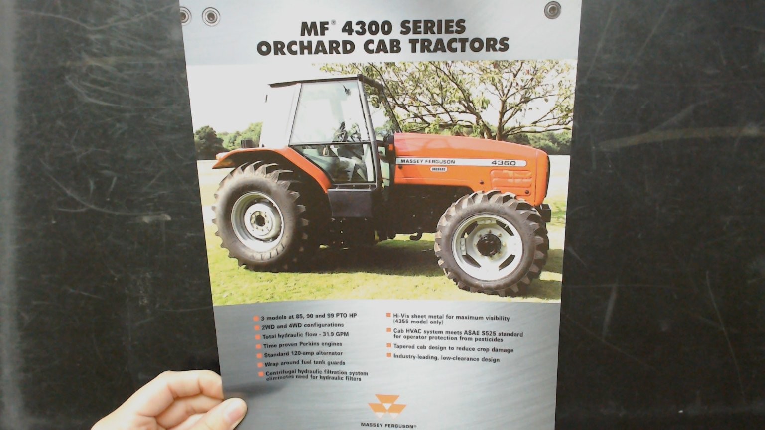 Massey Ferguson MF 4300 Series Orchard Cab Tractors Brochure Vintage