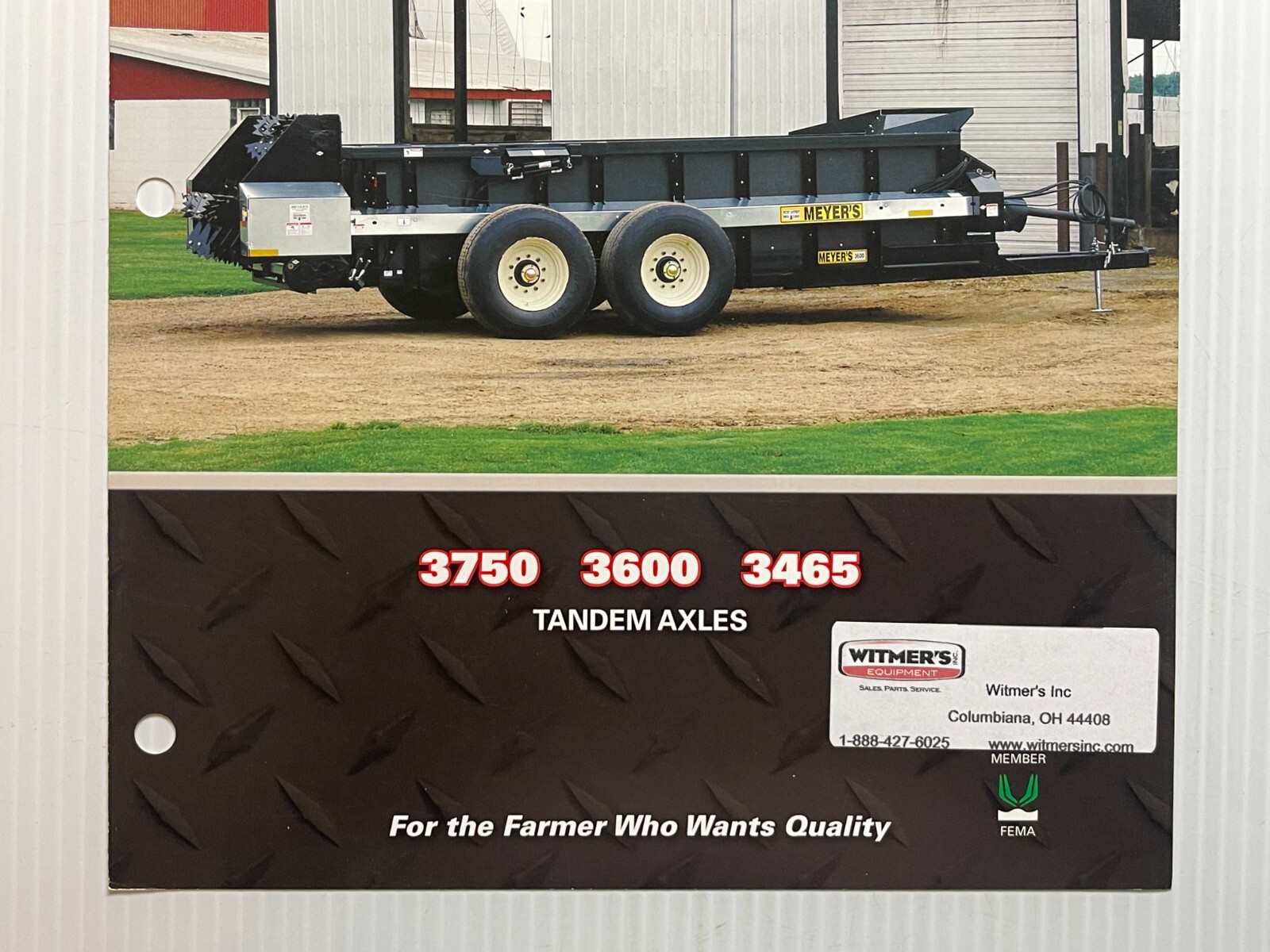 Meyer’s Heavy Duty Manure Spreaders – Sales Brochure *Original Dated 2010*