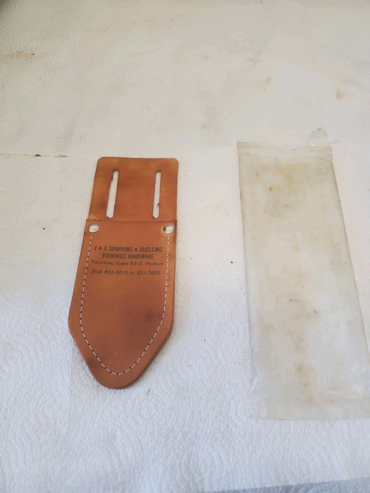 8″ Leather Pliers Holster J & E Spraying & Shelling Voorhies Hardware Iowa Tool