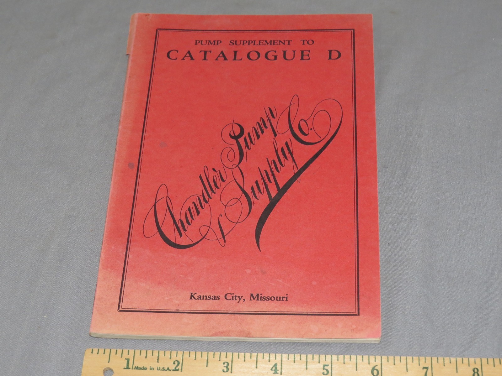 Vintage 1920’s CHANDLER Pump Supply Co Full Line Catalog Kansas City Missouri