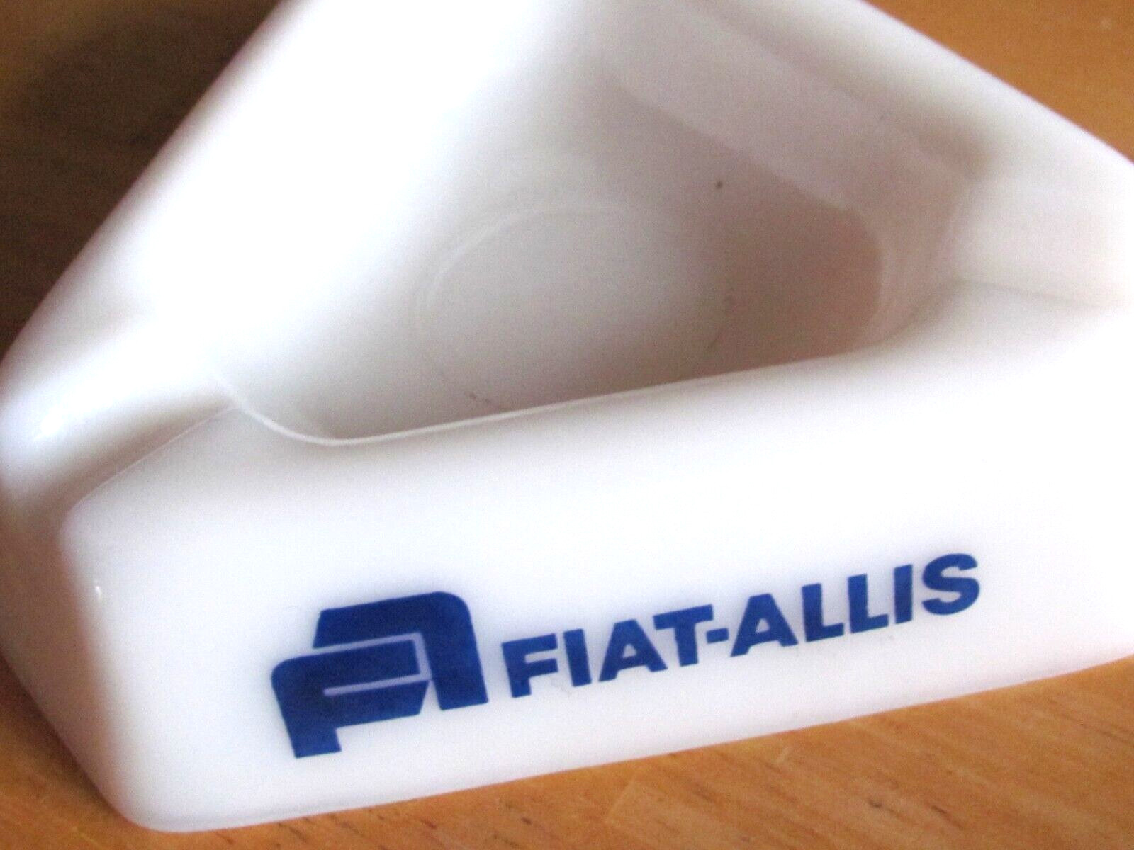 1970’S FARM ADVERTISING GLASS ASHTRAY FIAT-ALLIS DOZER EQUIPMENT SPRINGFIELD IL