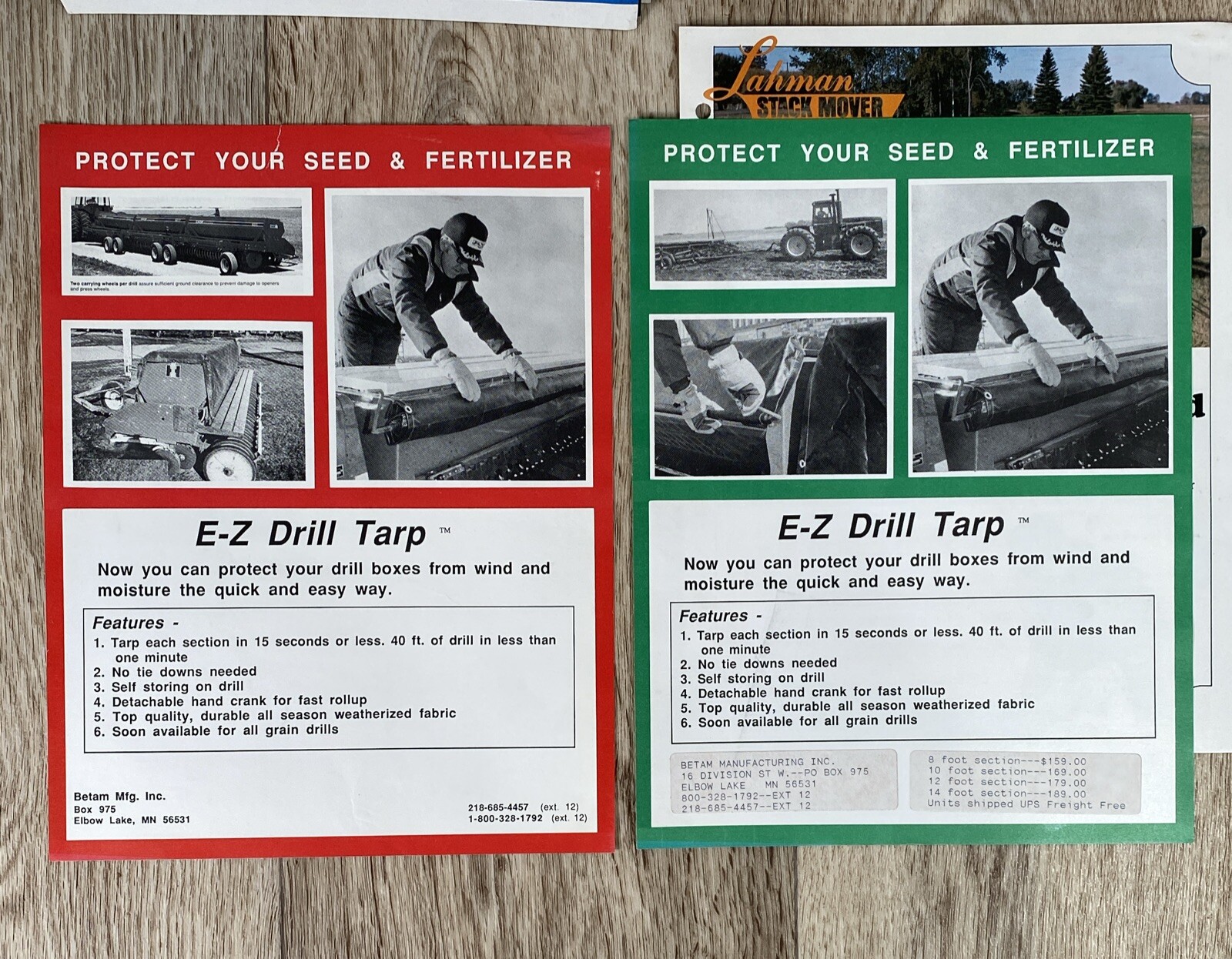 Farm Sales Brochure Lot 7 Paper Items Tarps, Auger, Trailer, Isuzu Diesel Motor