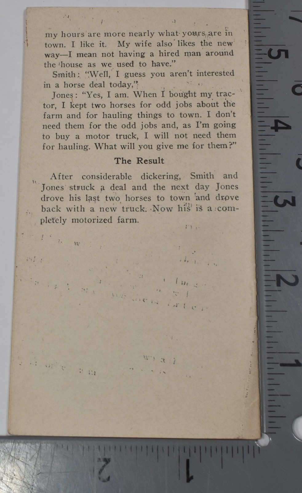 1932 Vintage Try to Sell Em Horses After They’ve Used a Farm Tractor Brochure