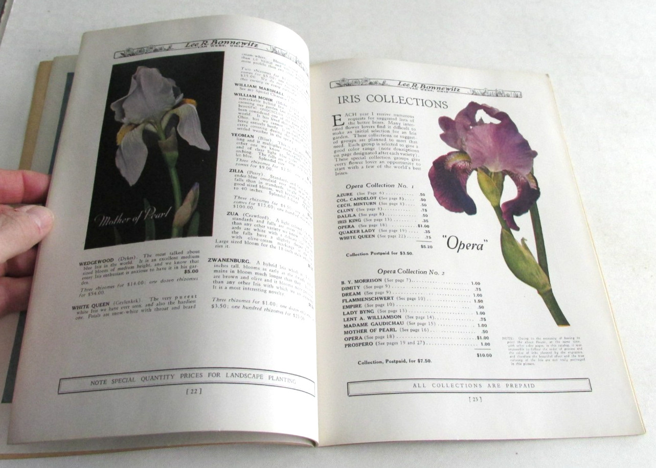 1928 VAN WERT OHIO Peonies And Irises and Poppies Catalog, Lee R Bonnewitz
