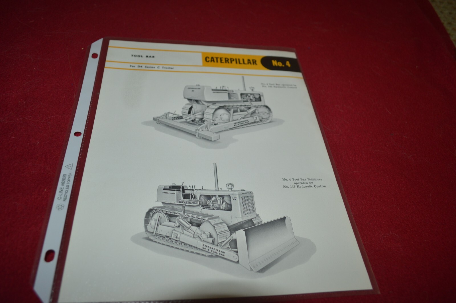 Caterpillar No. 4 Tool Bar For 1959 Dealer’s Brochure AMIL16