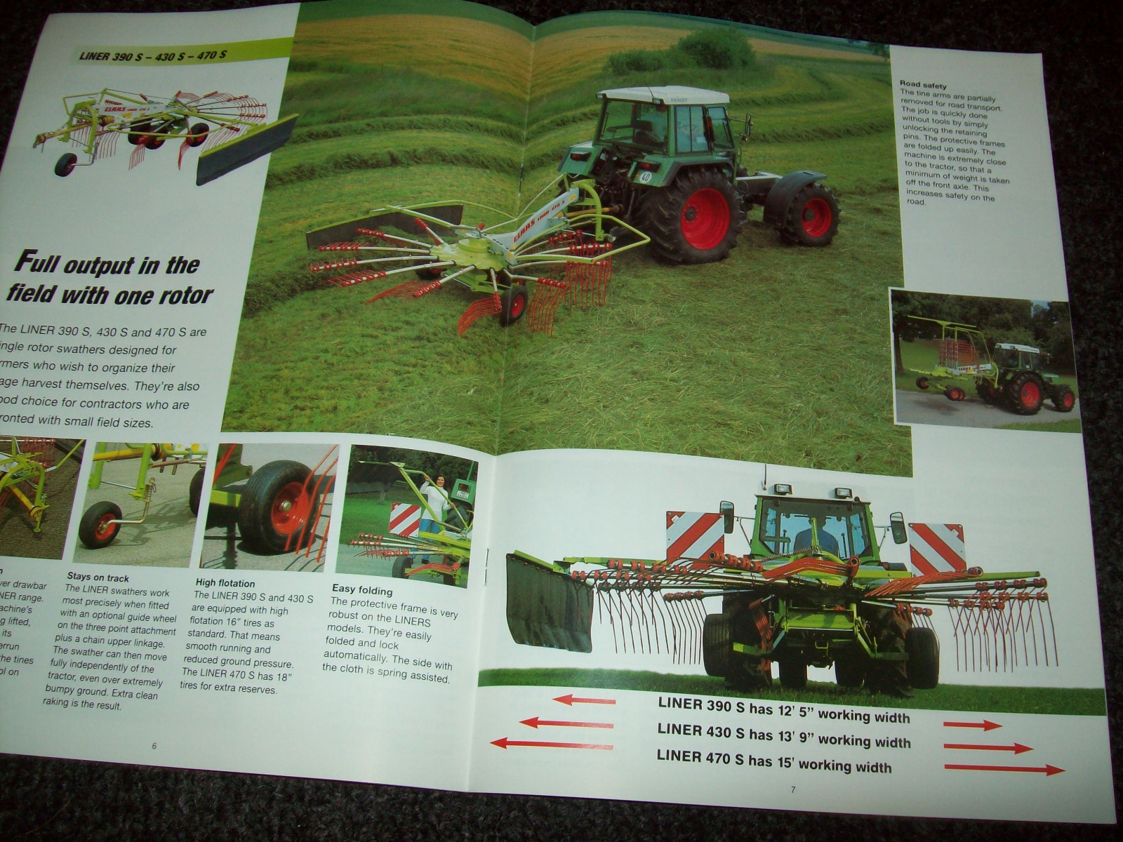 CLAAS LINER 390S 430S 470S 780 780L 1550 1550 TWIN BROCHURE AD LITERATURE
