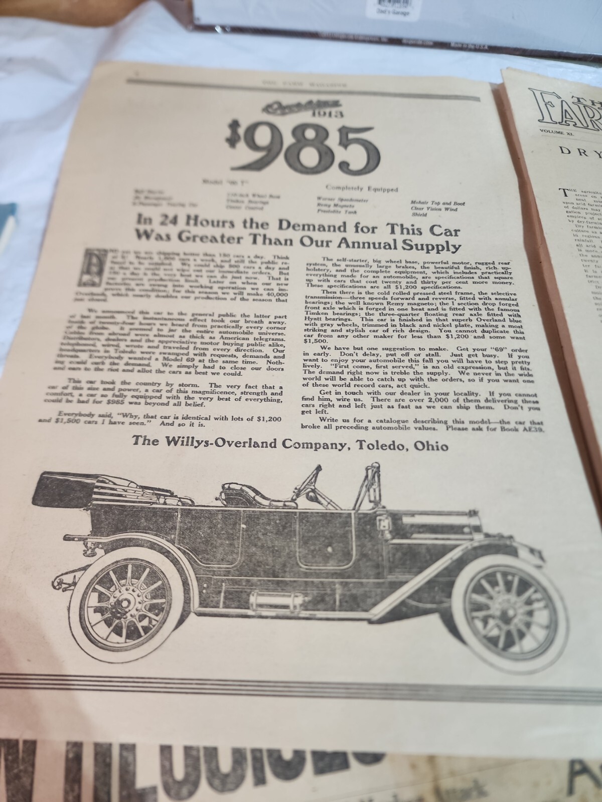 The Farm Magazine Newspaper Vol XI September 15, 1912 Illustrated Advertisements