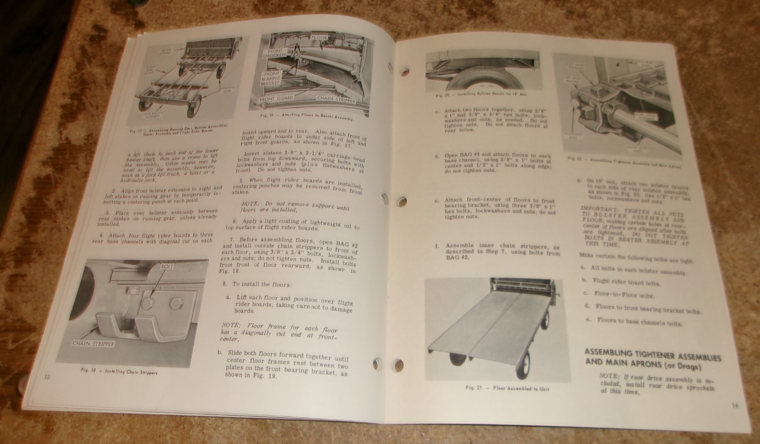 vintage badger self-unloading forage box operators manual see condition used