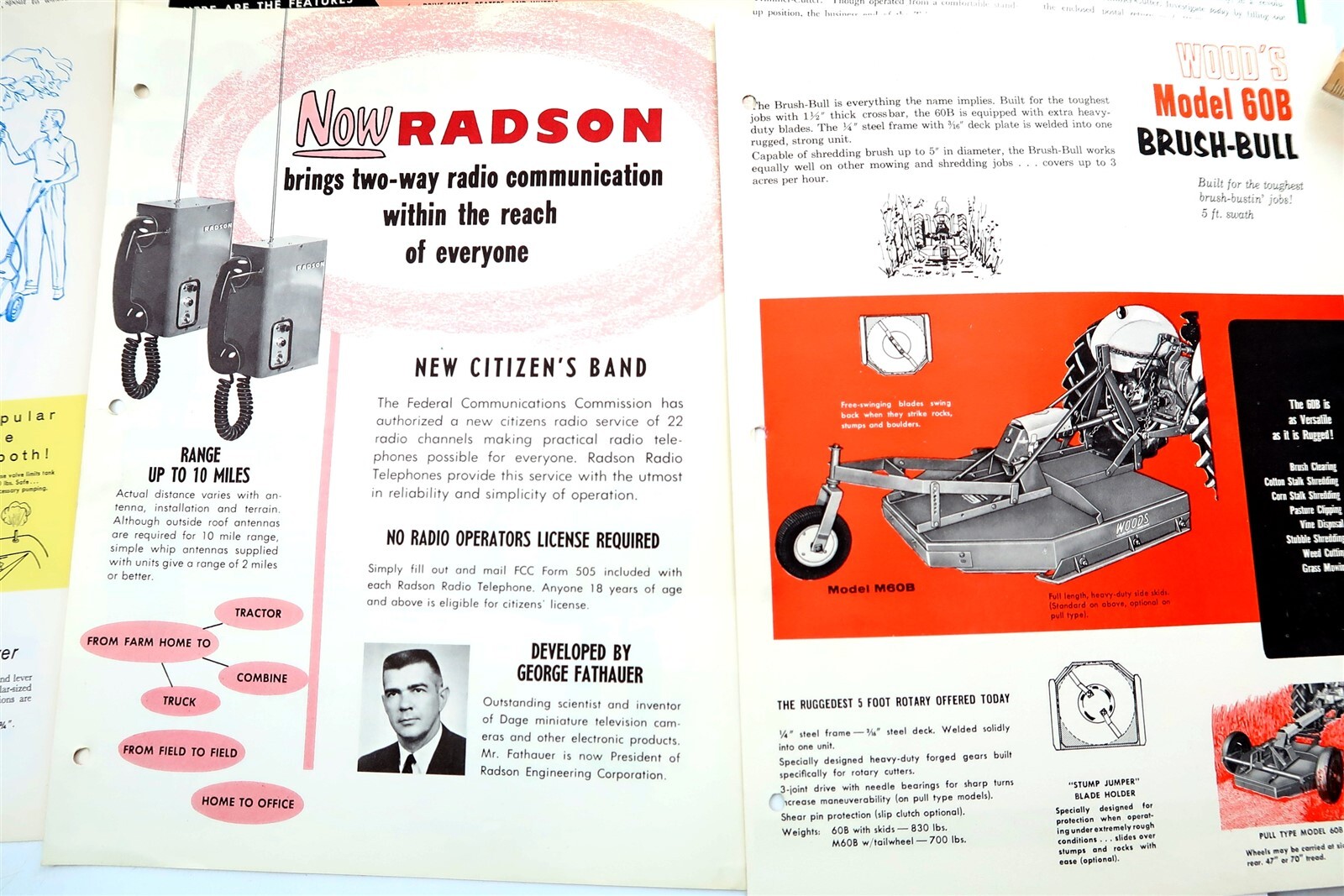 x21 Vintage 1950’s – 1960’s MIXED Brochures Tractors, Sprayers, Bailer, Cleaner