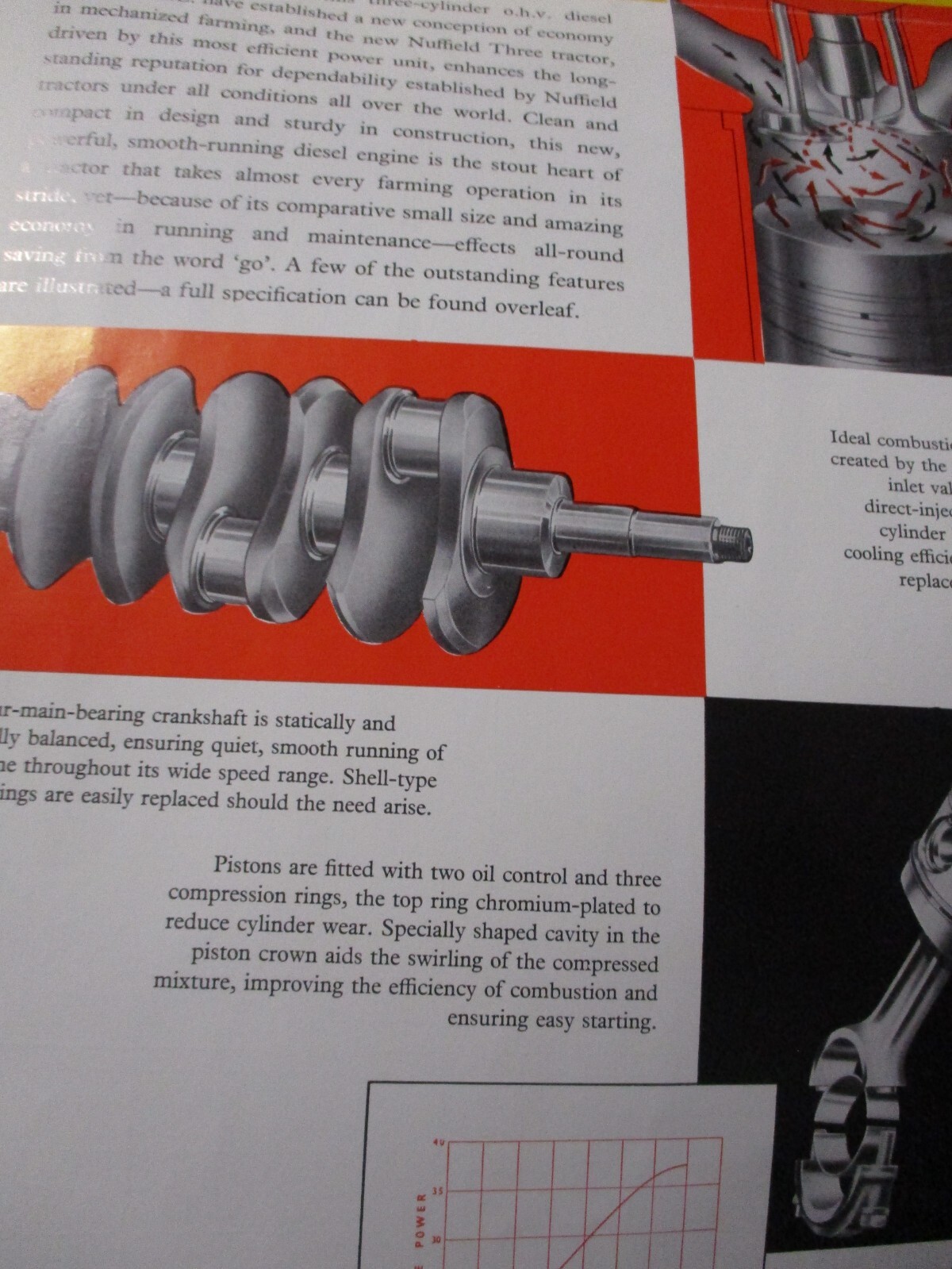 Nuffield 3 & 4 Cylinder Tractors Sales/Specifications Brochure 1959