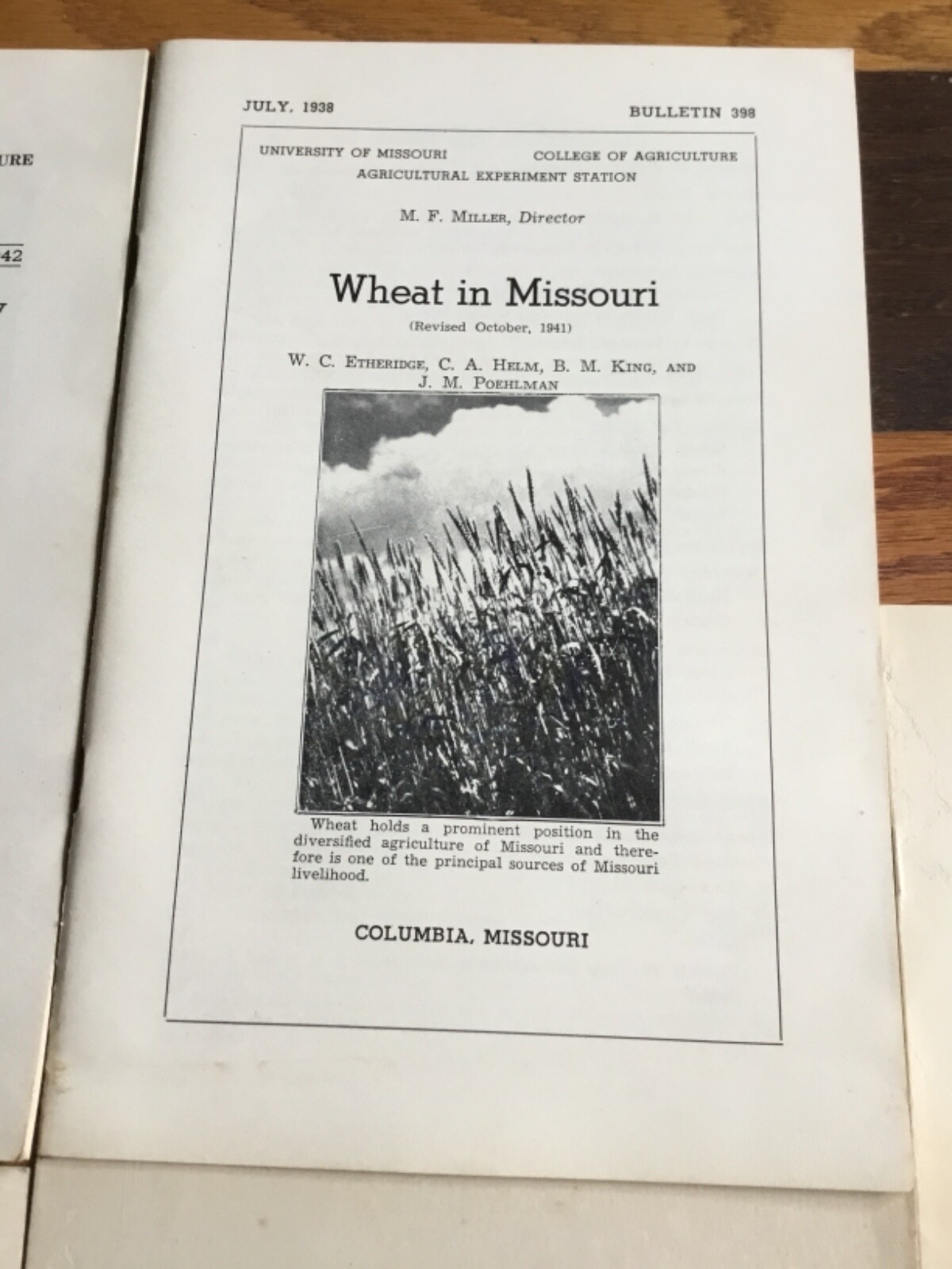 WWII Era Brochure x5 Univ. of MO crops, pastures,wheat, lespedeza+ 1930’s-40’s