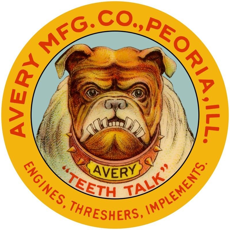 Avery Farm Machinery “Teeth Talk” NEW Sign 28″ Dia. Round AMERICAN STEEL