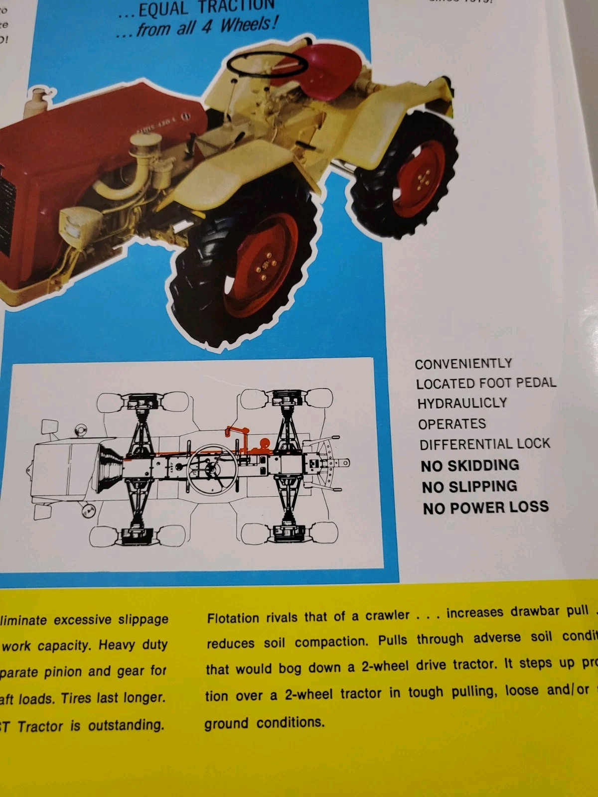 Vintage 1960’s CAST 430L RECO 4WD TRACTOR BROCHURE Slanzi Diesel Engine L-Z Co.