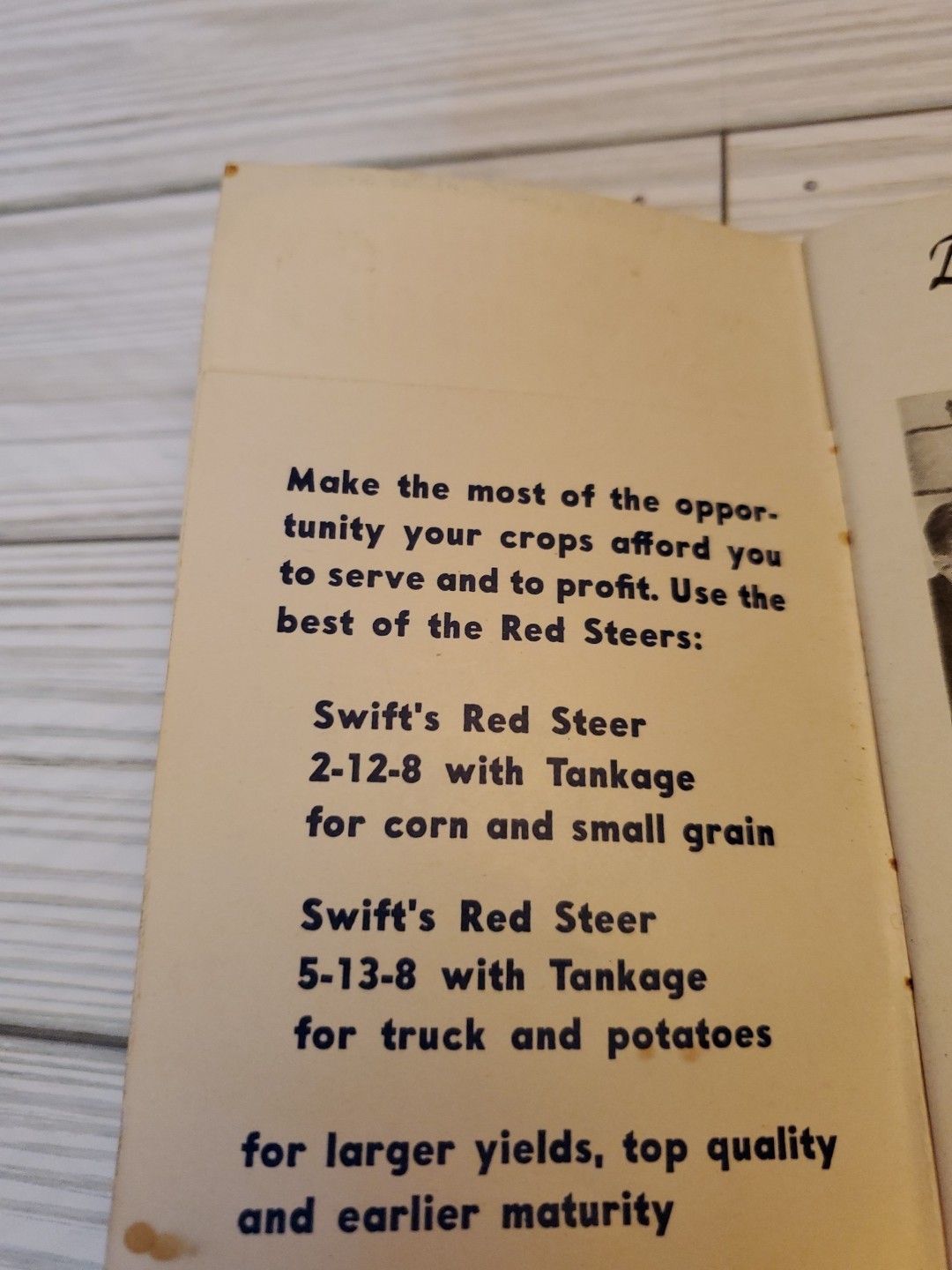 1942 Swift’s Red Steer Fertilizers Guide & Memo Book Unused 3″x5″