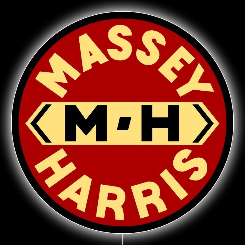 Massey Harris Tractors LED Hanging Lighted Sign: 36″ Dia. Round